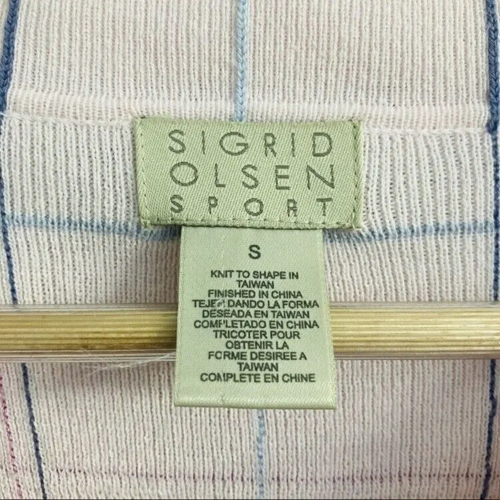 Vintage Cardigan Sweater Pink Purple Plaid Fringe Preppy Coquette Size Small